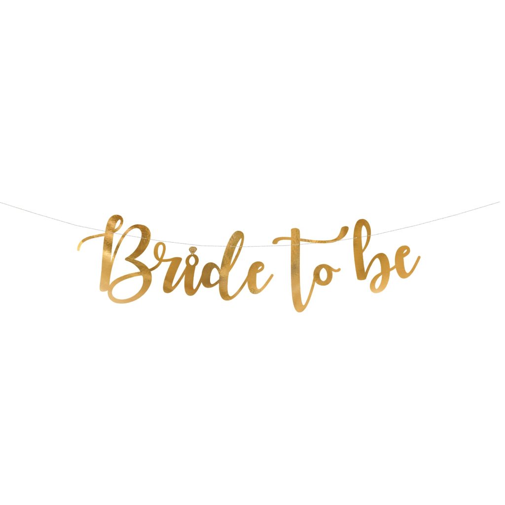 Gold Bride To Be Banner 2.5ft