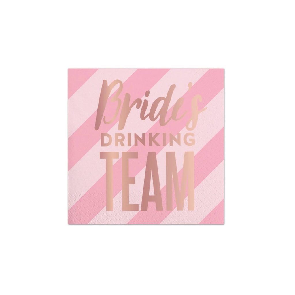 Bride’s Drinking Team Dessert Napkins 20ct