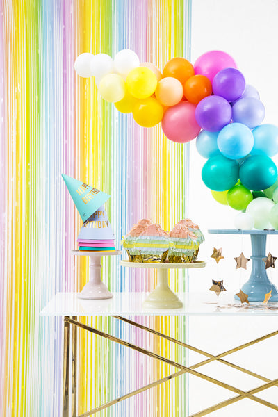 Pastel Rainbow Fringe Curtain