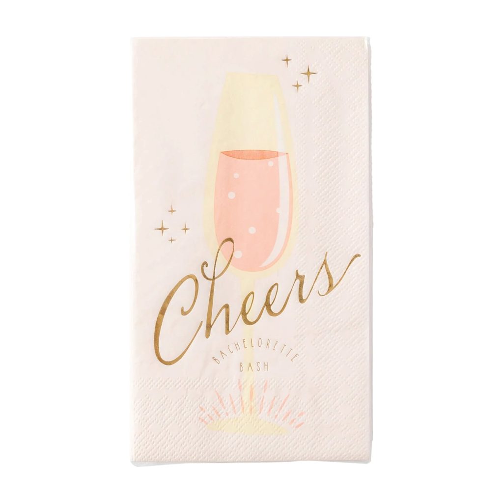 Cheers Bachelorette Bash Paper Guest Towels 18ct