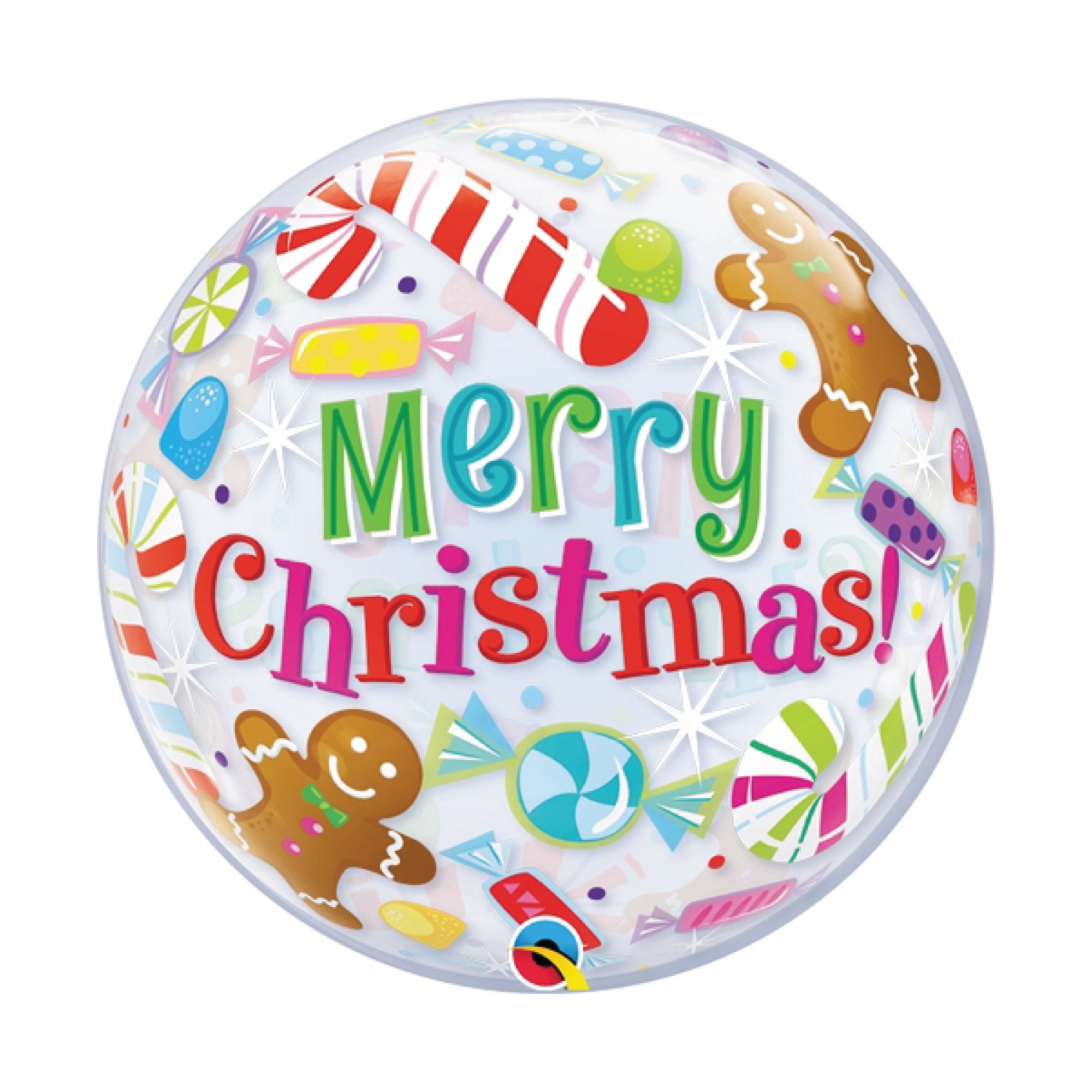 Christmas Candies & Treats Bubble Balloon 22in