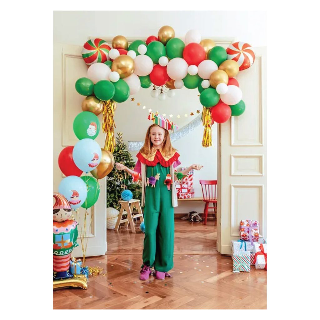 Santa & Elf Christmas Balloon Bouquet 6ct