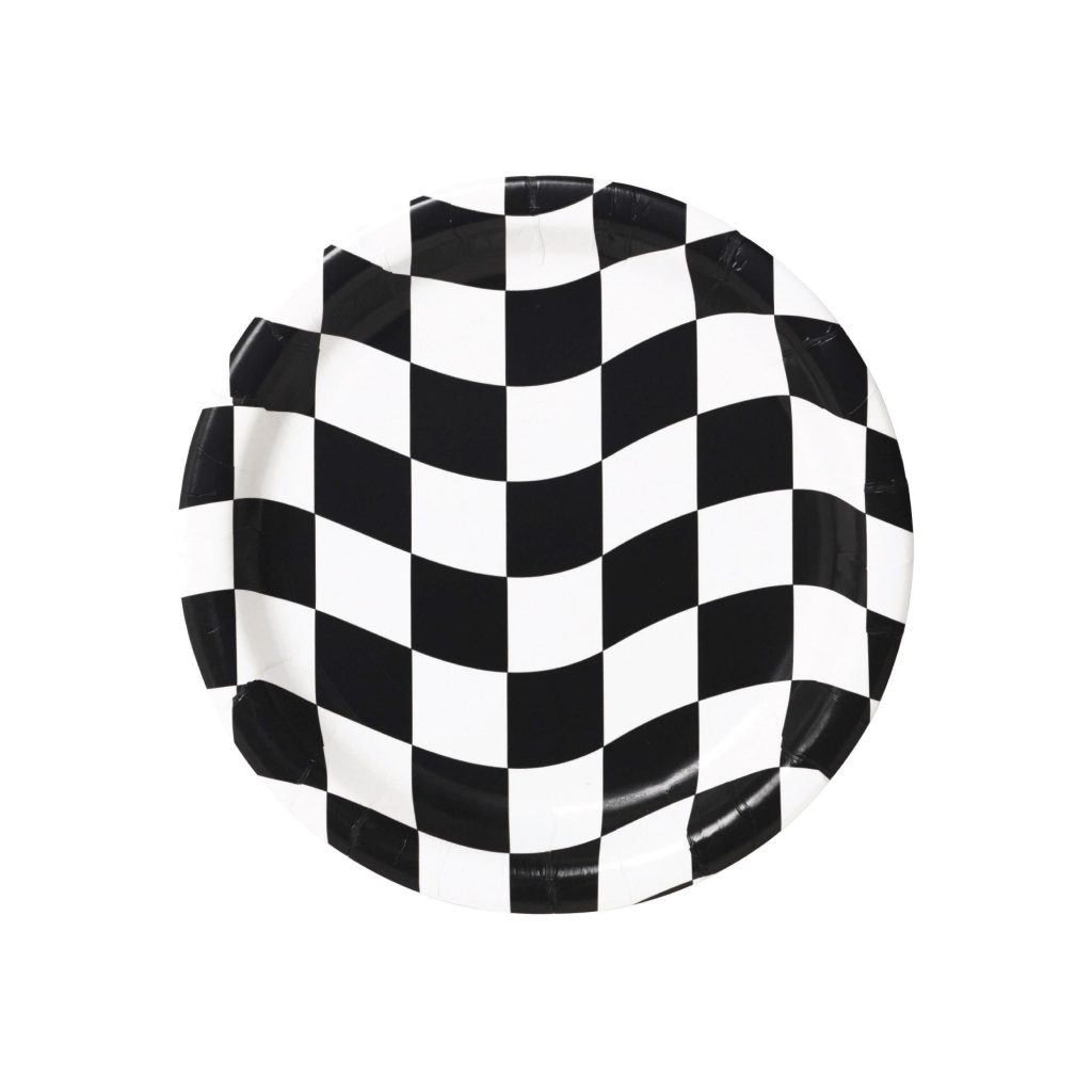 Classic Checkered Flag Dessert Plates 8ct