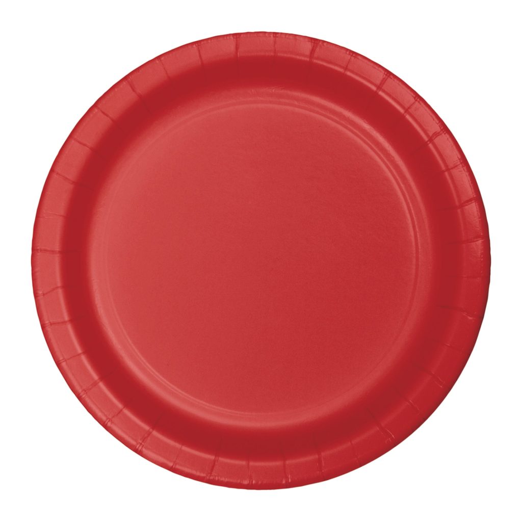 Red Paper Lunch Plates 8ct