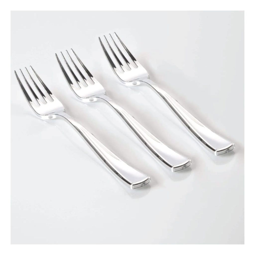 Classic Silver Plastic Forks 20ct