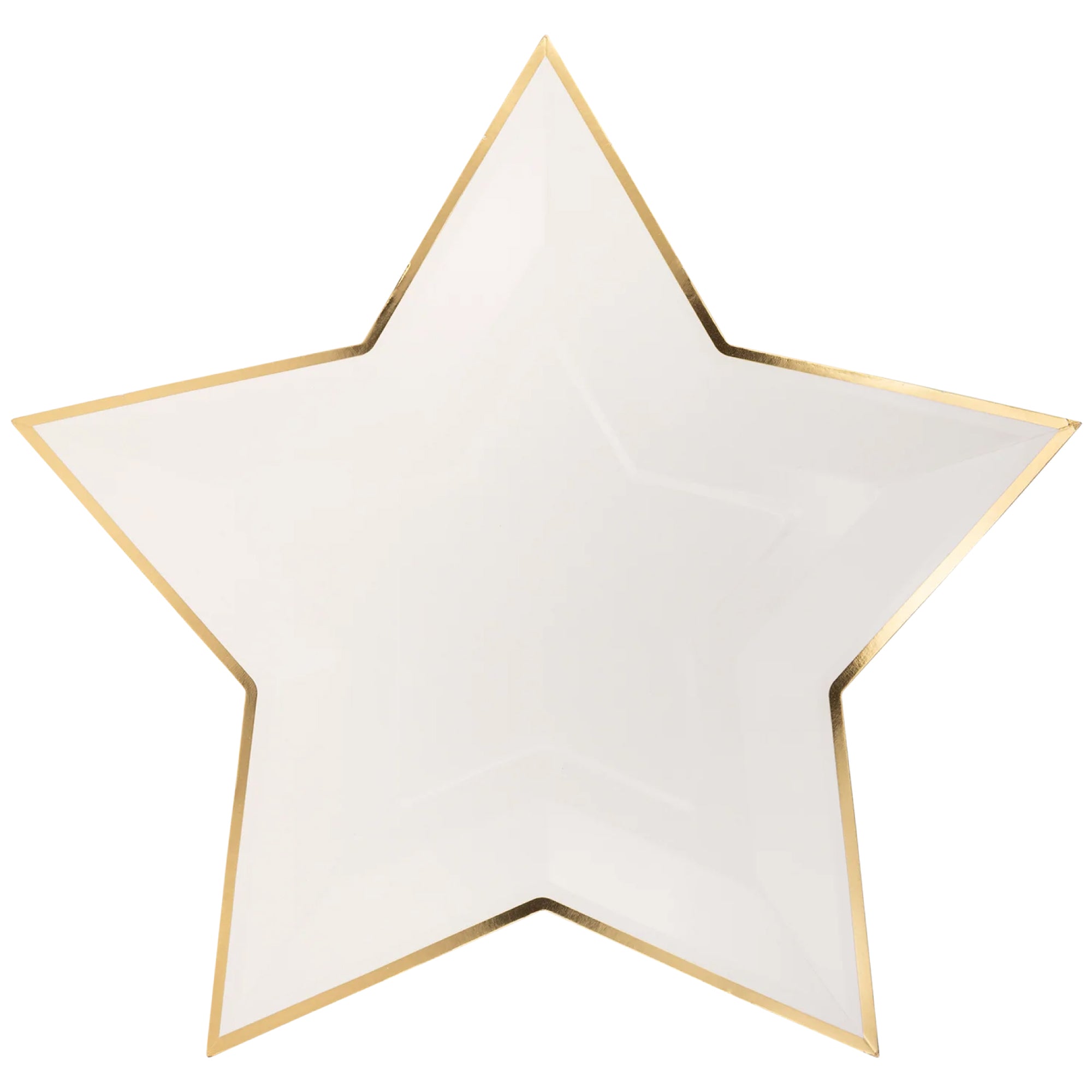 Cream Star Shaped Lunch Plates 8ct