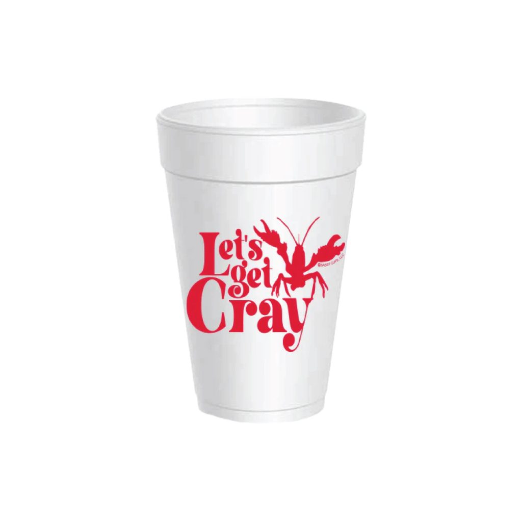 Let’s Get Cray Styrofoam Cups With Lids 10ct