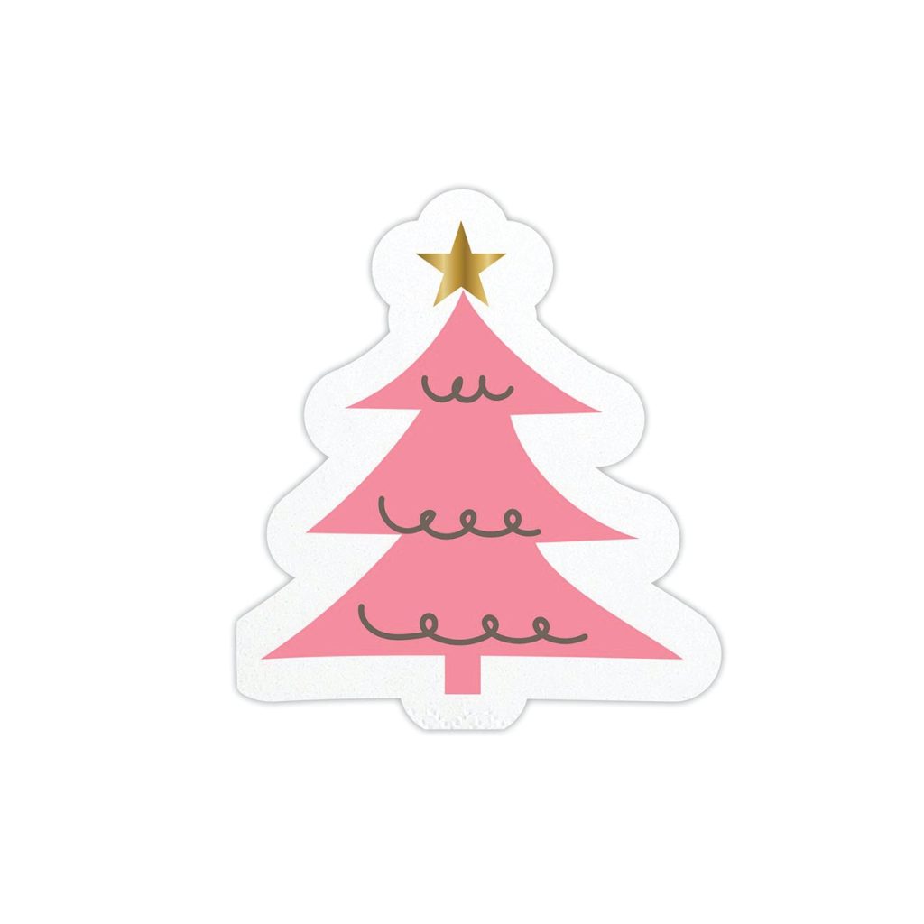 Pink Christmas Tree Napkins 20ct