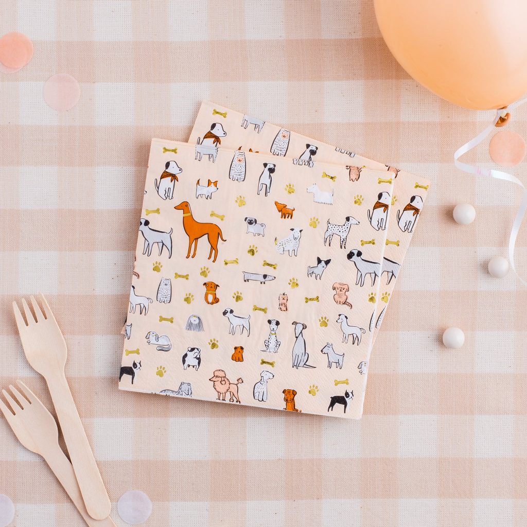 Bow Wow Dog Lunch Napkins 16ct