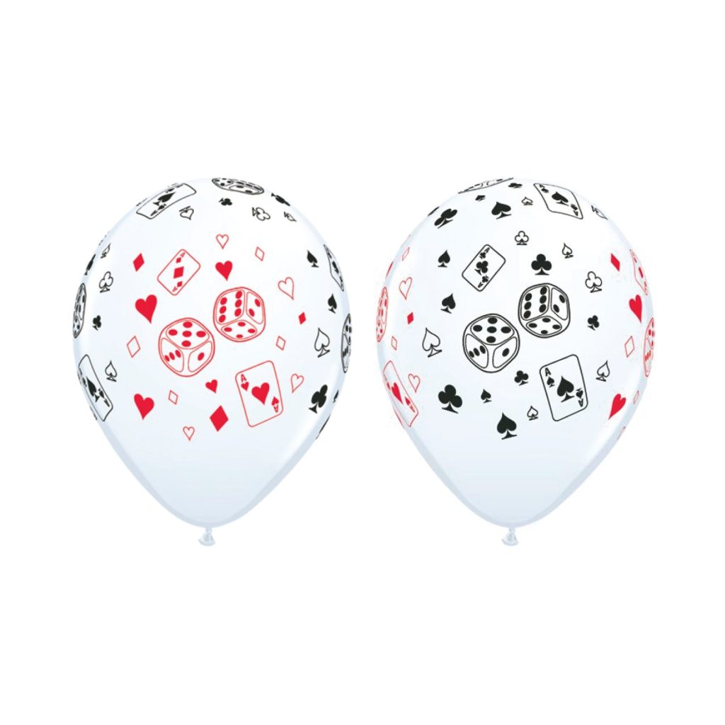 Cards & Dice Latex Balloons 6ct