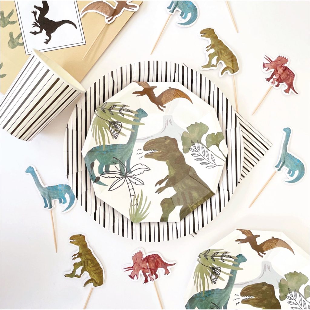 Prehistoric Dinosaur Kraft Favor Bags 8ct