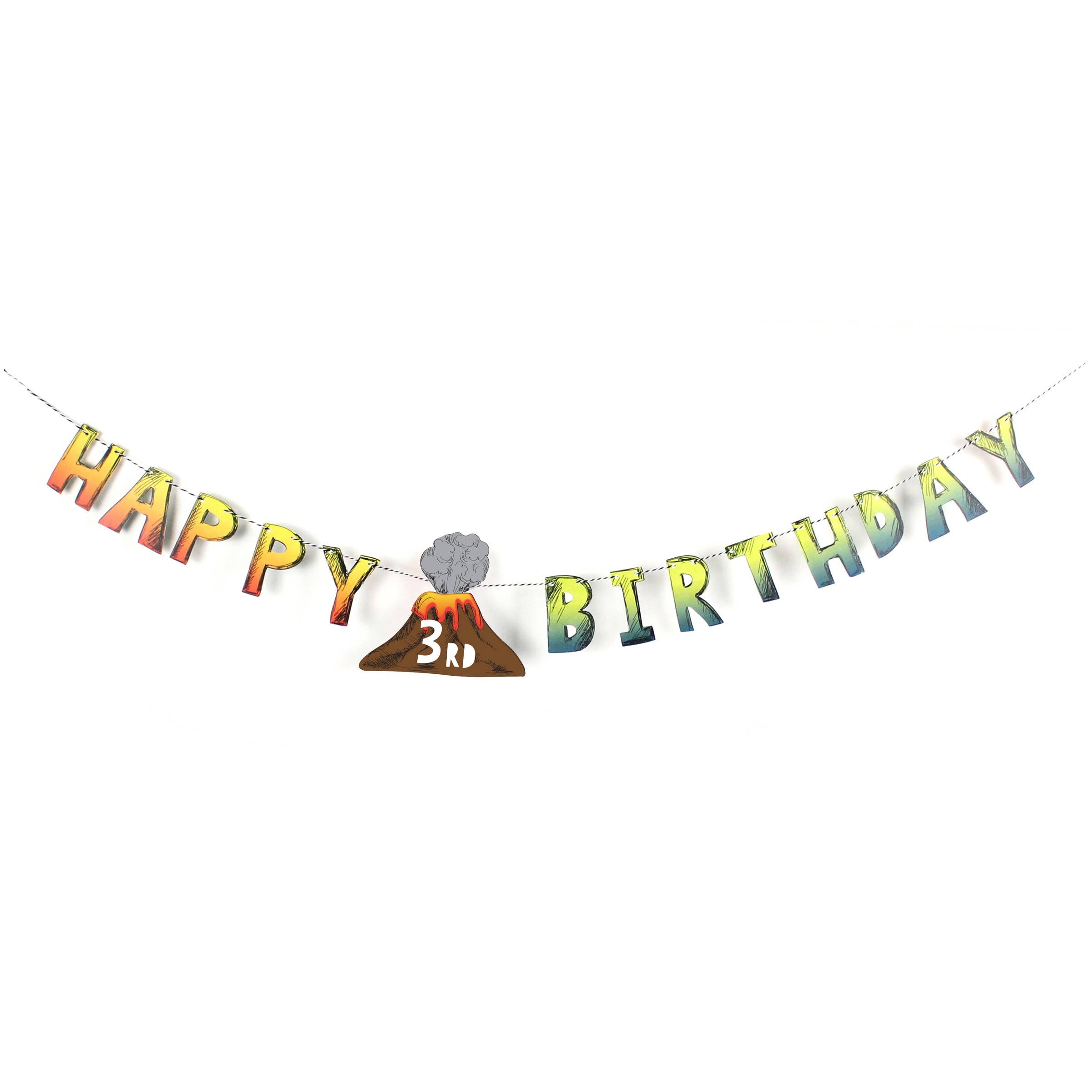 Dinosaur Birthday Age Banner