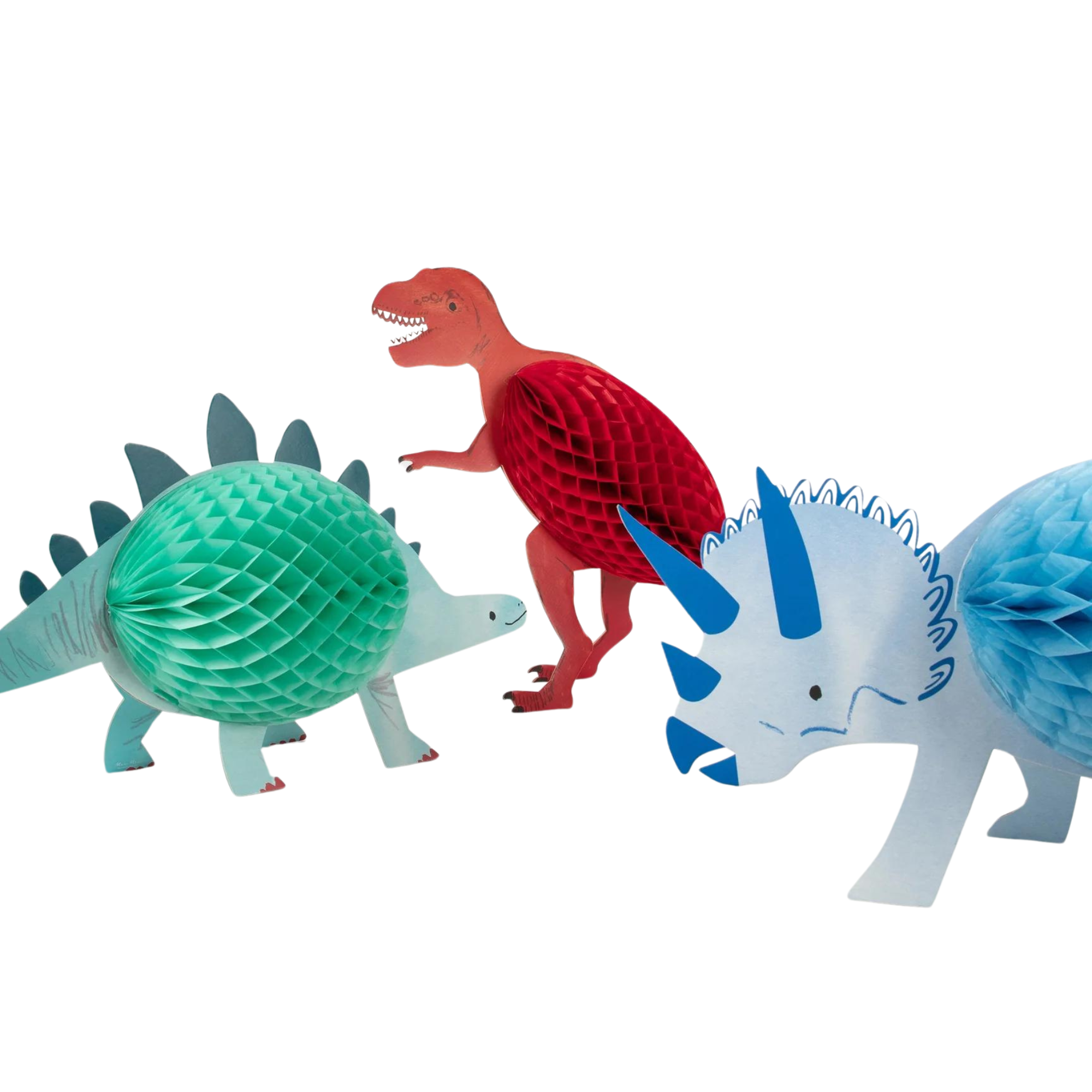 Dinosaur Kingdom Honeycomb Decorations 3ct