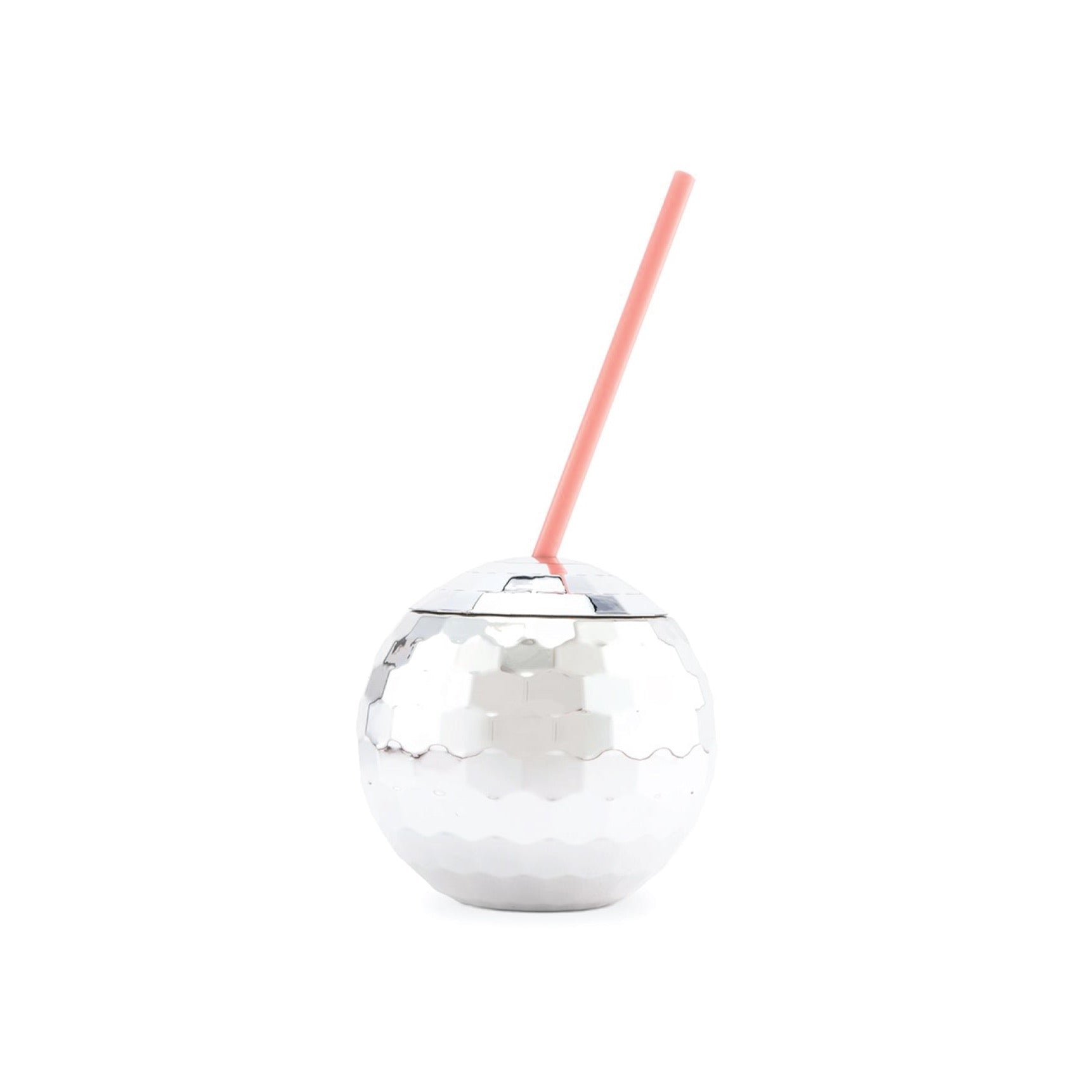 Silver Disco Ball Drink Tumbler