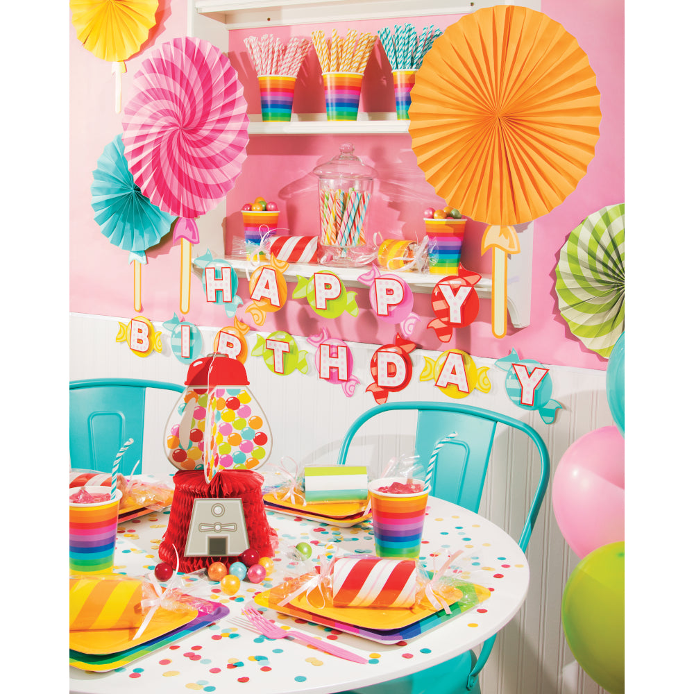 Candy Shop Happy Birthday Banner 7ft