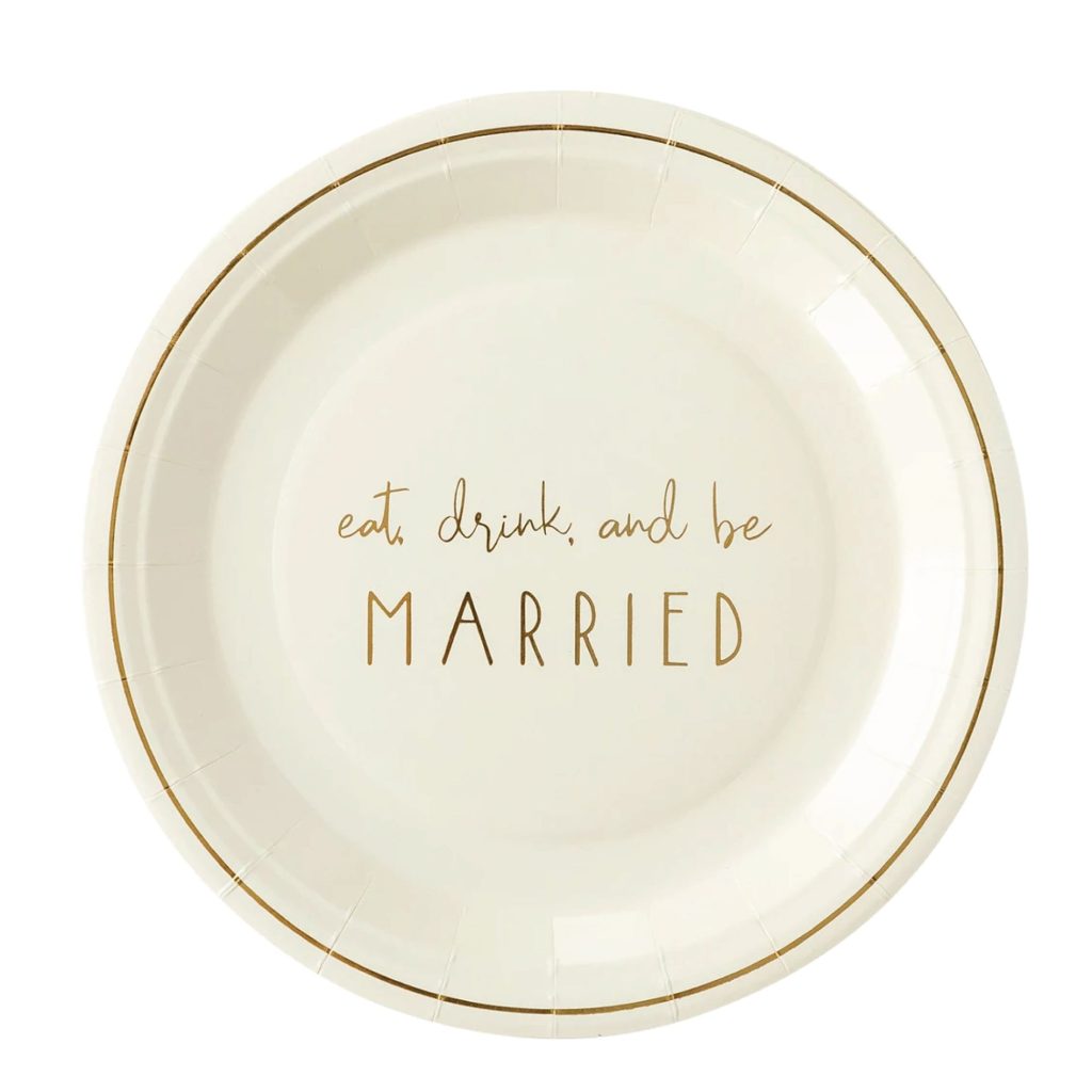 Eat, Drink, And Be Married Lunch Plates 8ct