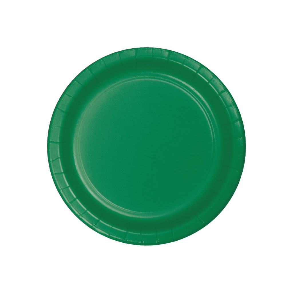 Emerald Green Paper Dessert Plates 8ct