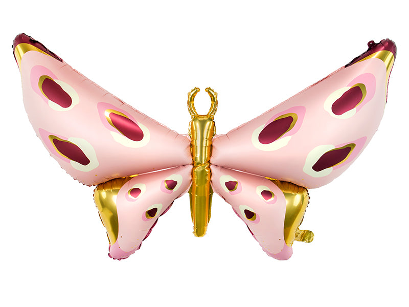 Pink & Gold Butterfly Balloon 48in