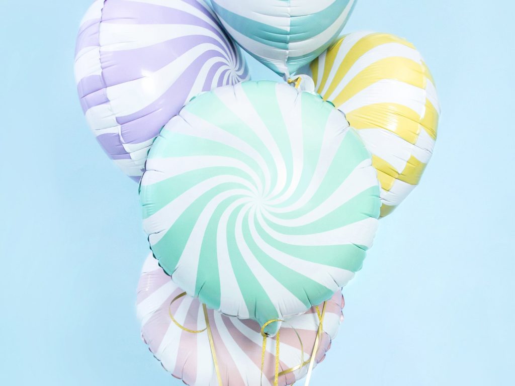 Mint Green Swirly Lollipop Foil Balloon 14in