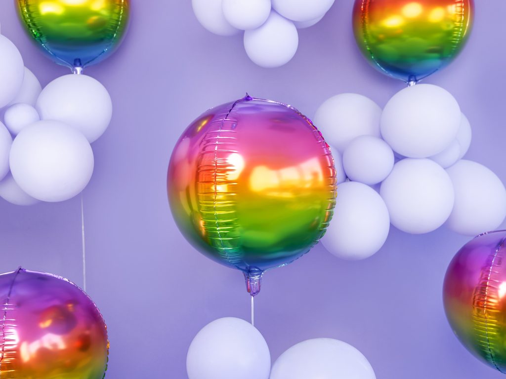 Rainbow Ombre Ball Balloon 16in