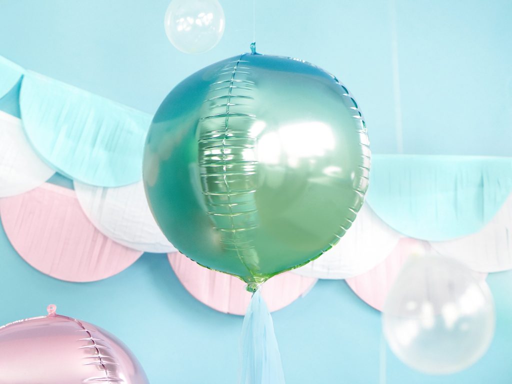 Blue & Green Ombre Ball Balloon 14in