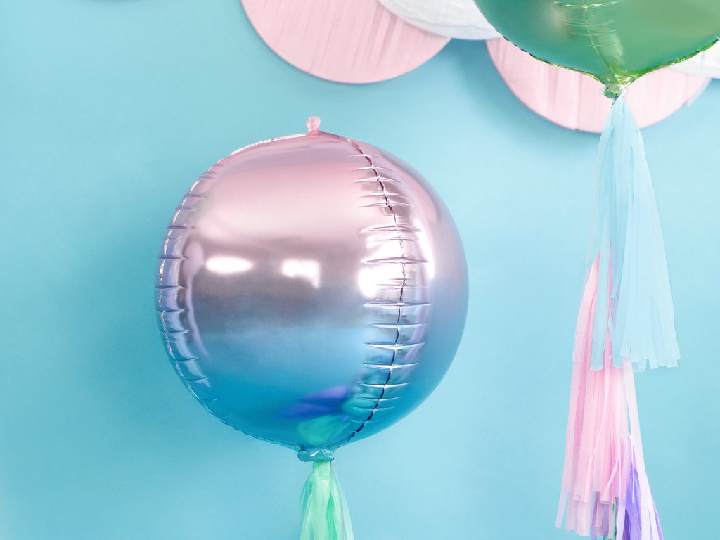 Blue & Purple Ombre Ball Balloon 14″