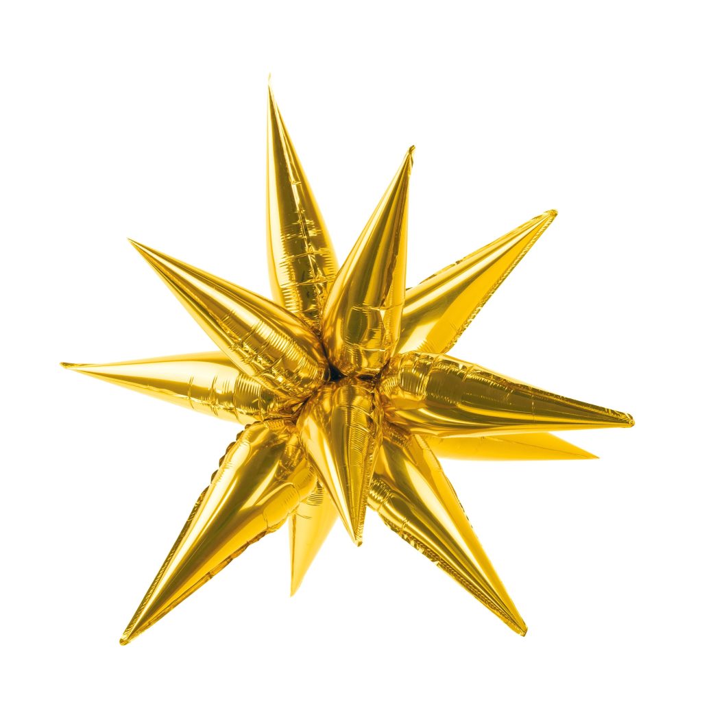 Gold Starburst Balloon 27.5in