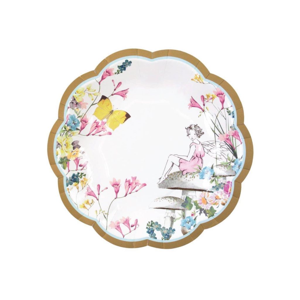 Floral Fairy Butterfly Dessert Plates 12ct