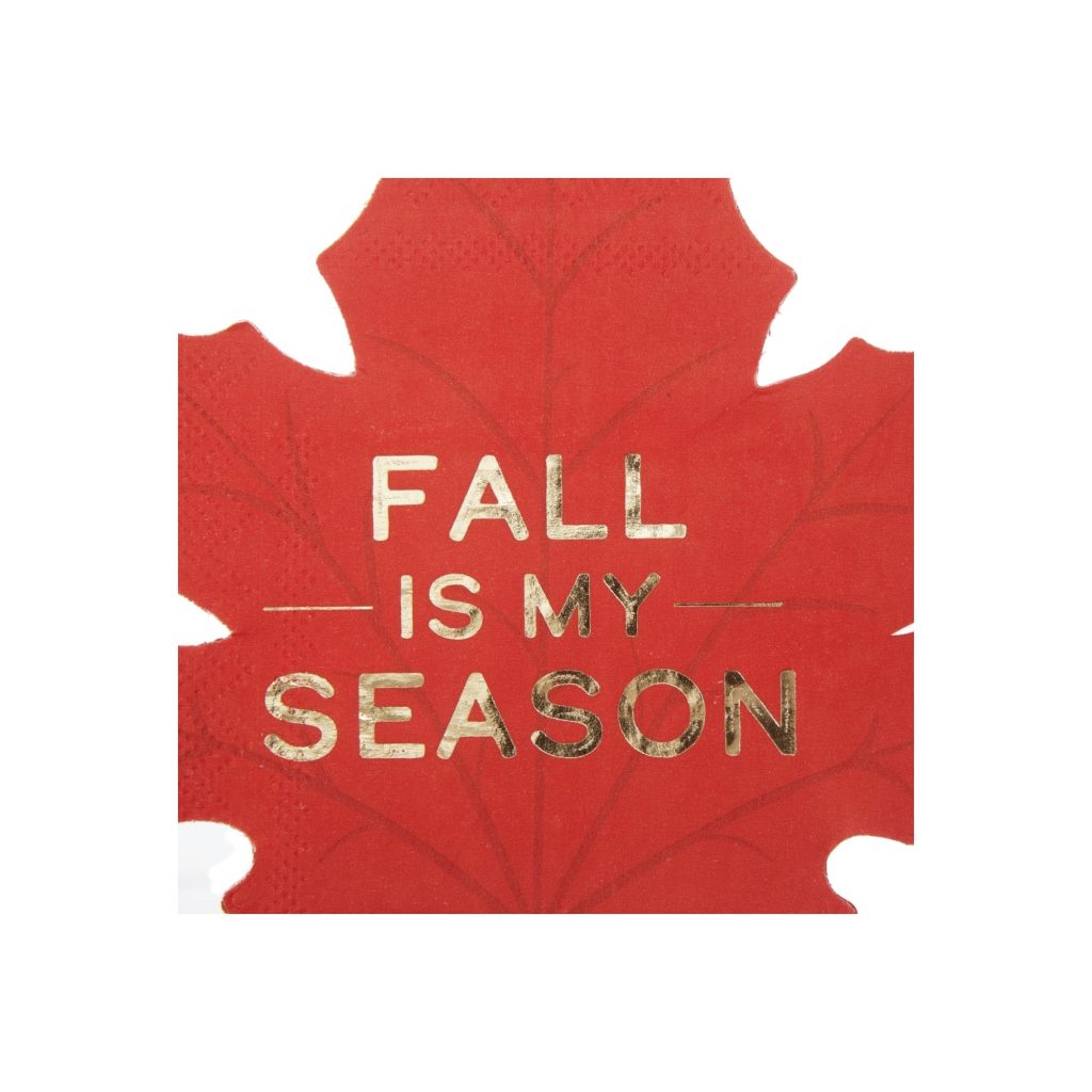 Fall Is My Season Leaf Dessert Napkins 20ct