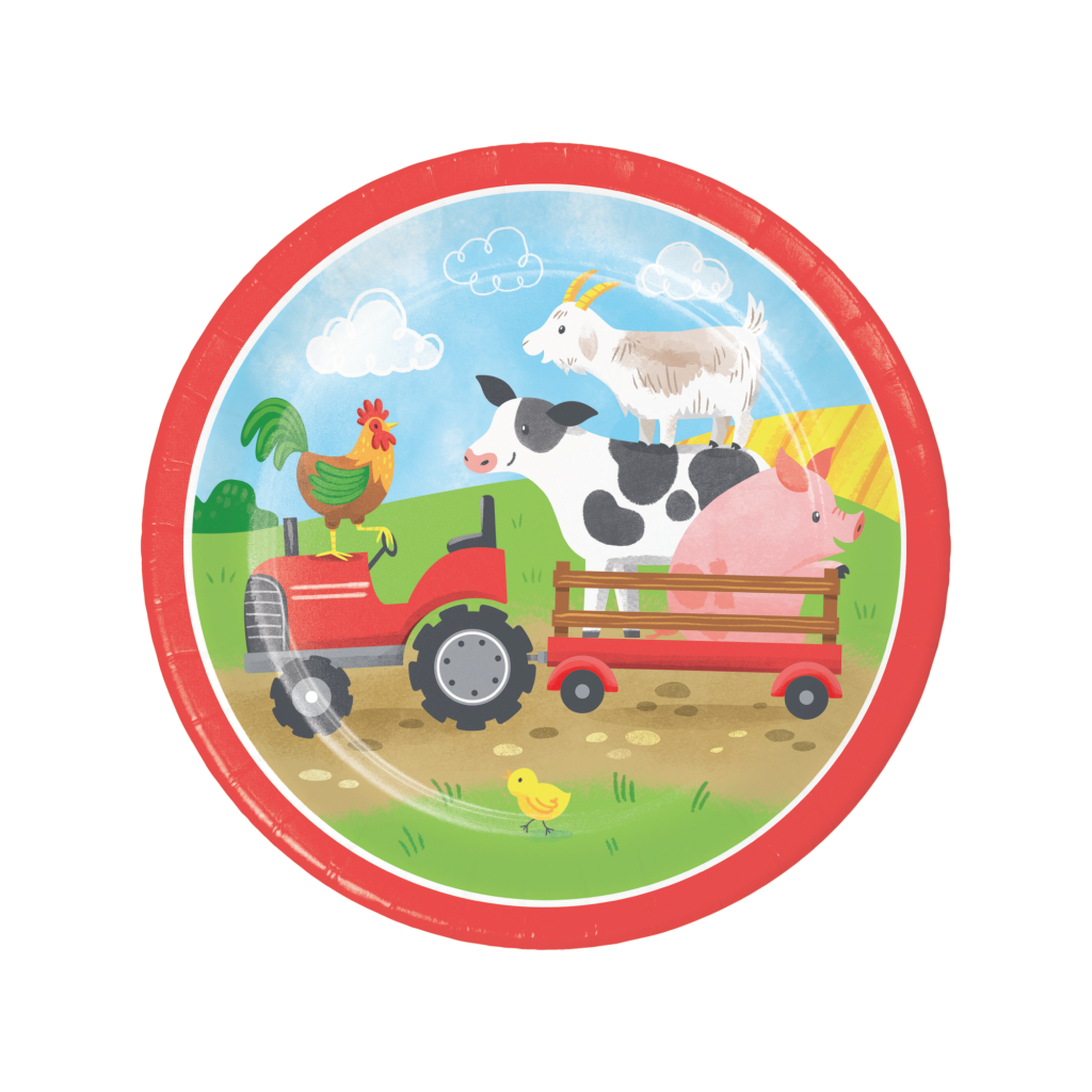 Farm Animals Dessert Plates 8ct