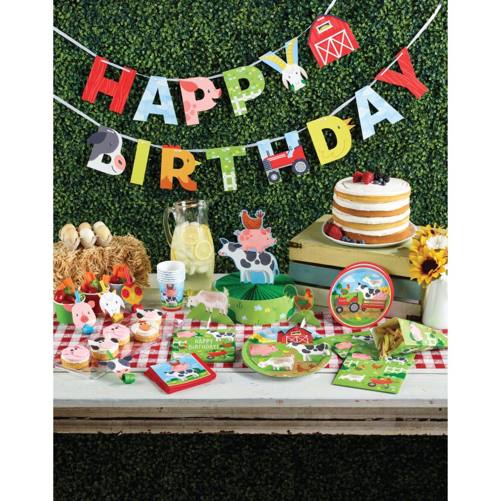 Farm Animals Happy Birthday Banner 8ft