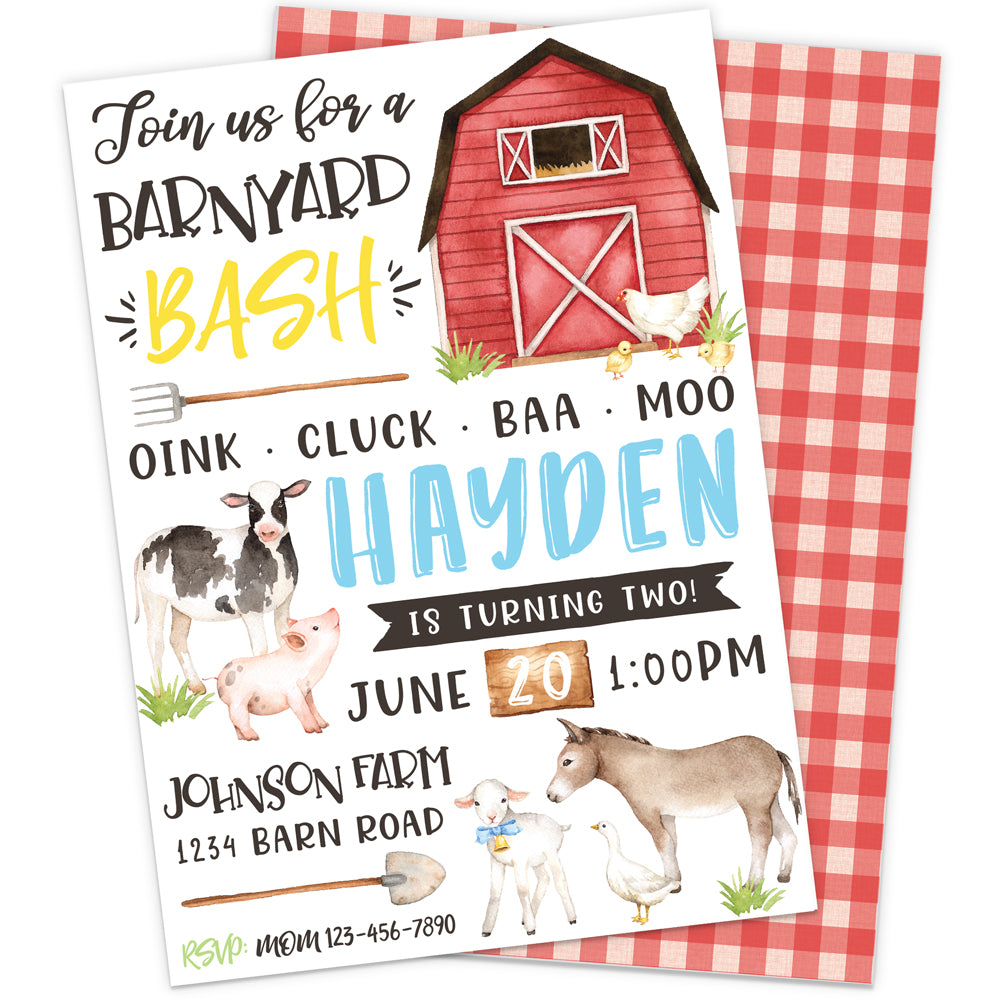 Farm Birthday Party Invitation