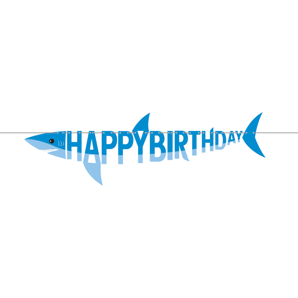 Fierce Happy Birthday Shark Banner