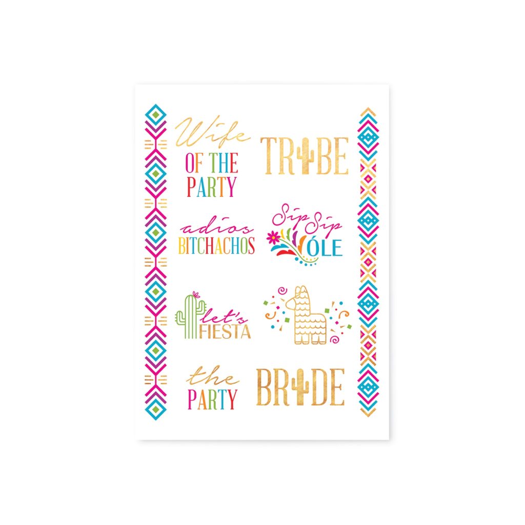 Final Fiesta Bachelorette Temporary Tattoos 10ct