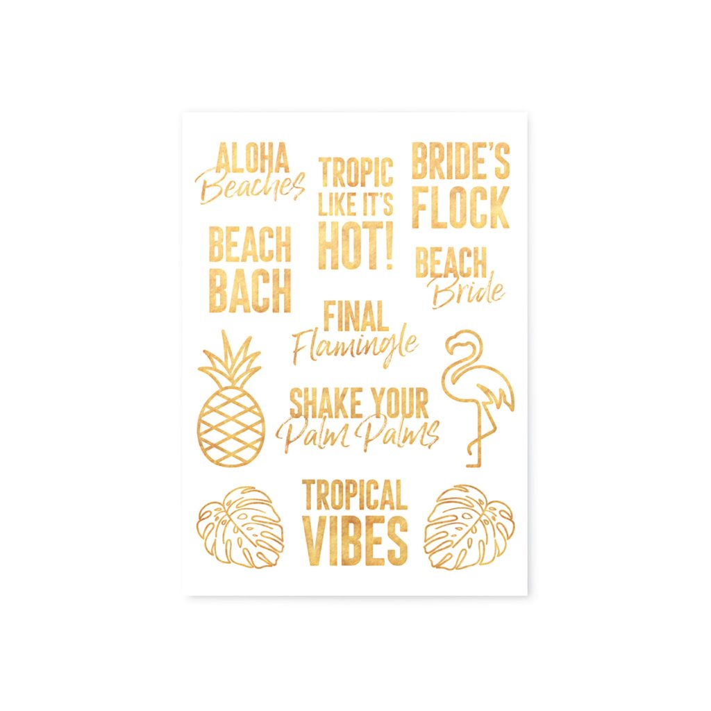 Tropical Bachelorette Temporary Tattoos 10ct