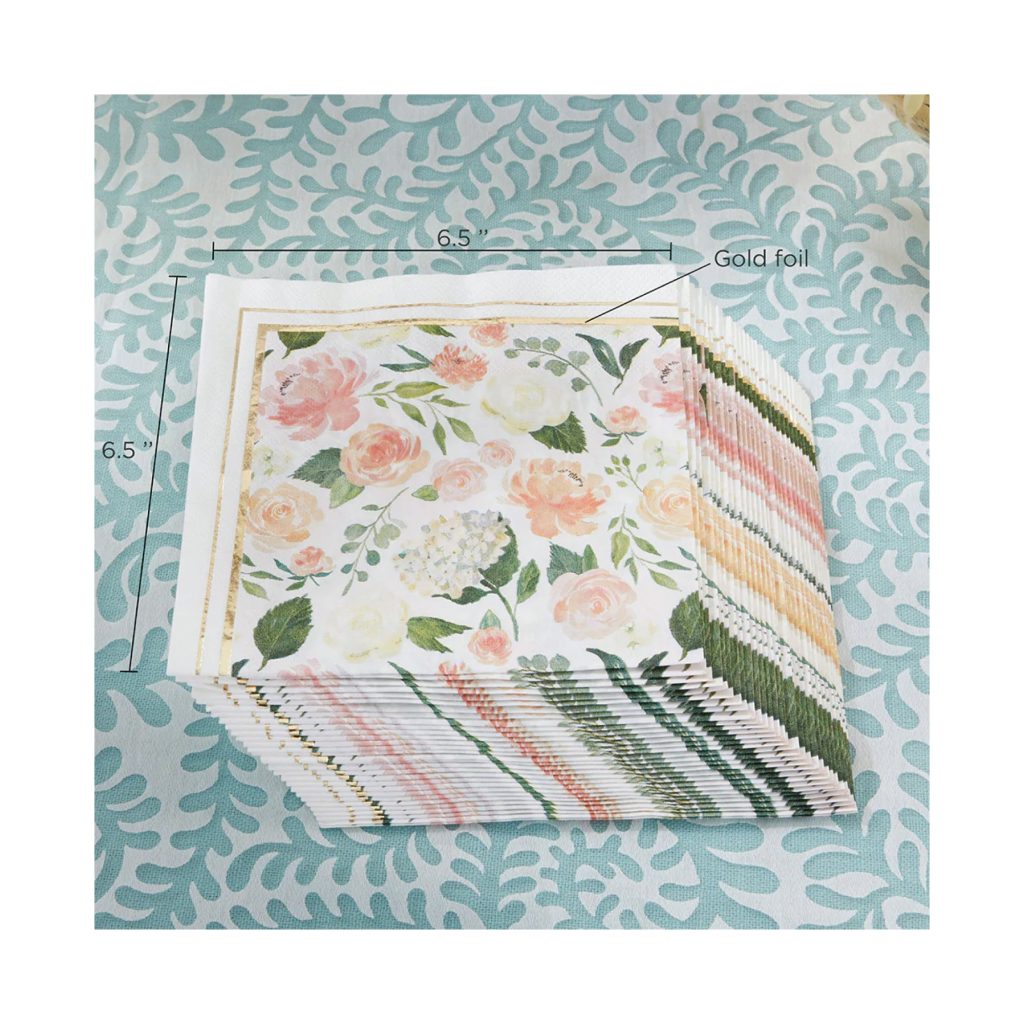 Floral Bridal Brunch Lunch Napkins 30ct