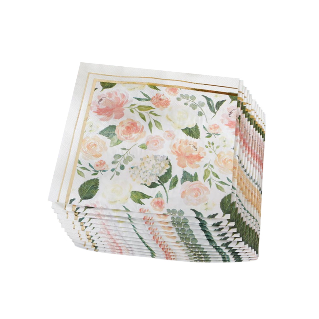 Floral Bridal Brunch Lunch Napkins 30ct