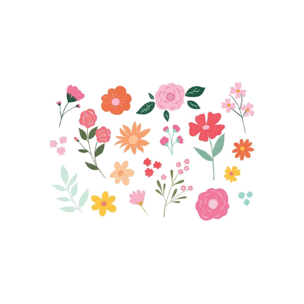 Floral Temporary Tattoos 19ct