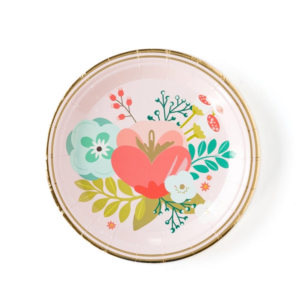 Floral Garden Bouquet Dessert Plates 8ct