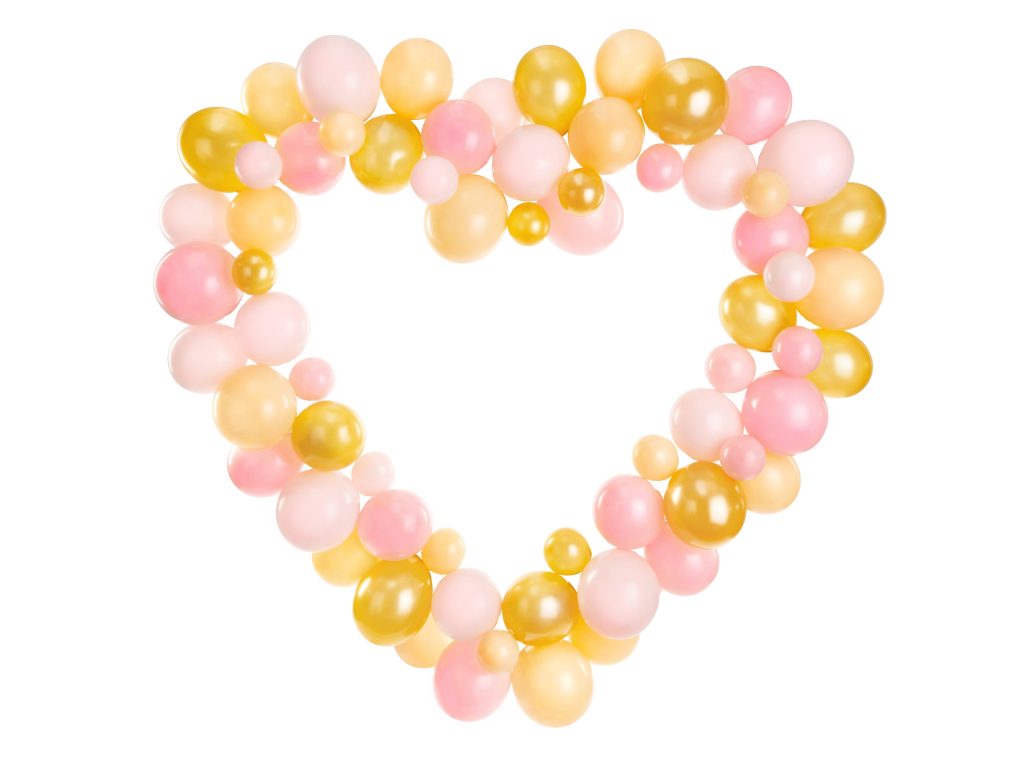 Pink & Gold Heart Balloon Garland Kit 68pc