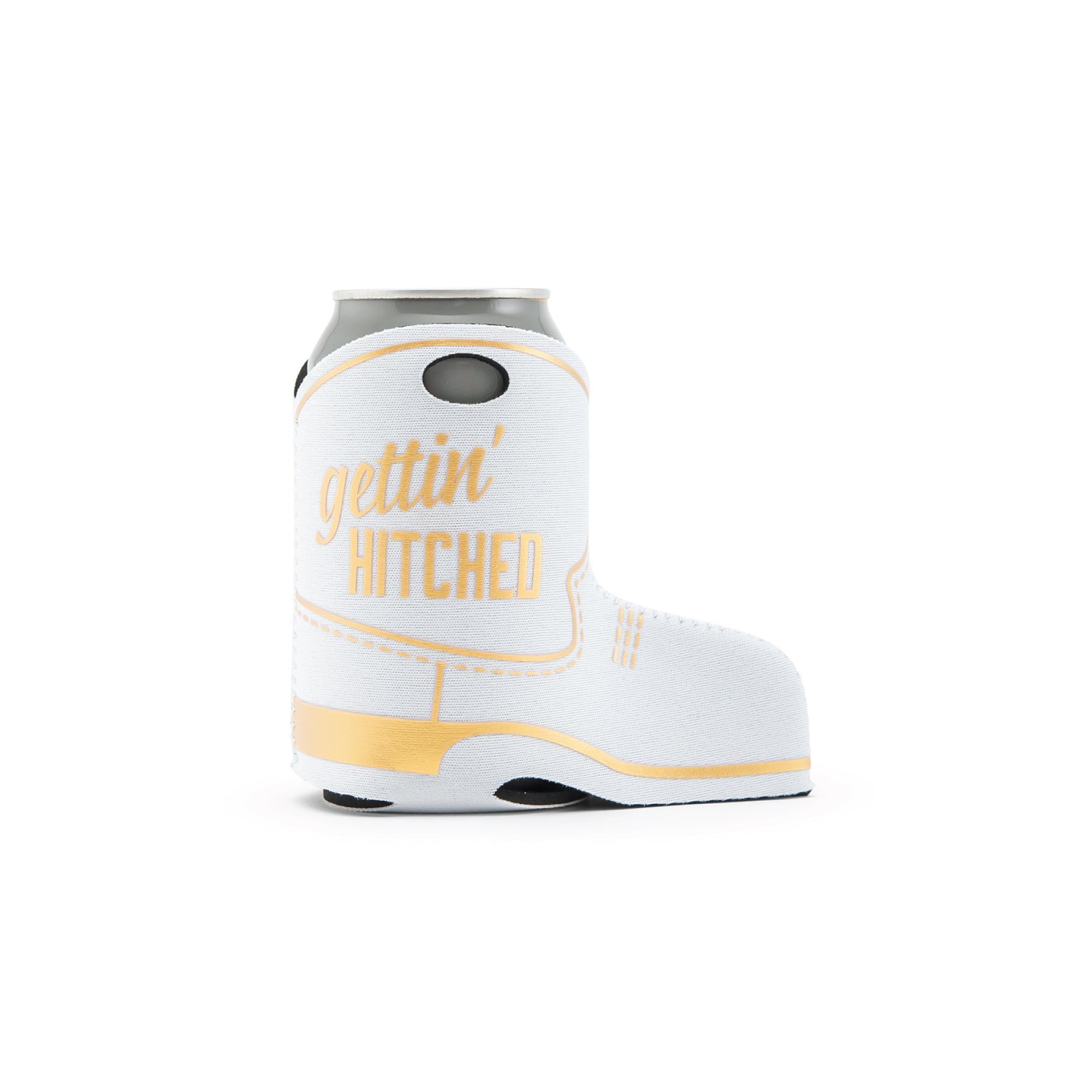 Gettin’ Hitched Cowgirl Boot Can Coozie