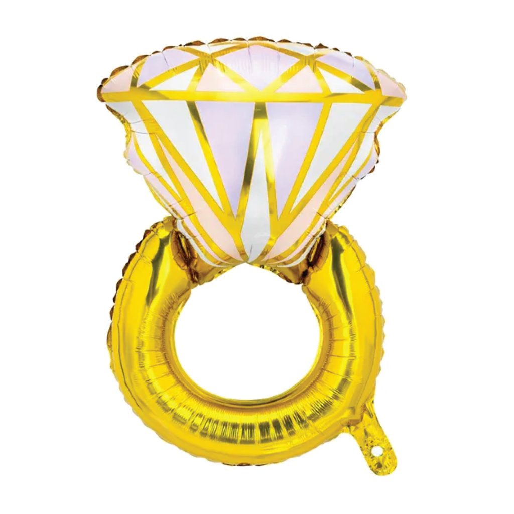 Giant Gold Diamond Ring Balloon 29.5in