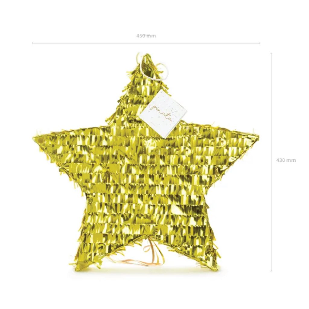 Giant Gold Star Piñata 17.5in