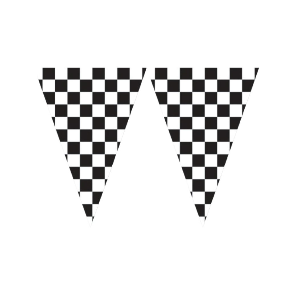 Giant Checkered Racing Flag Pennant Banner 20ft