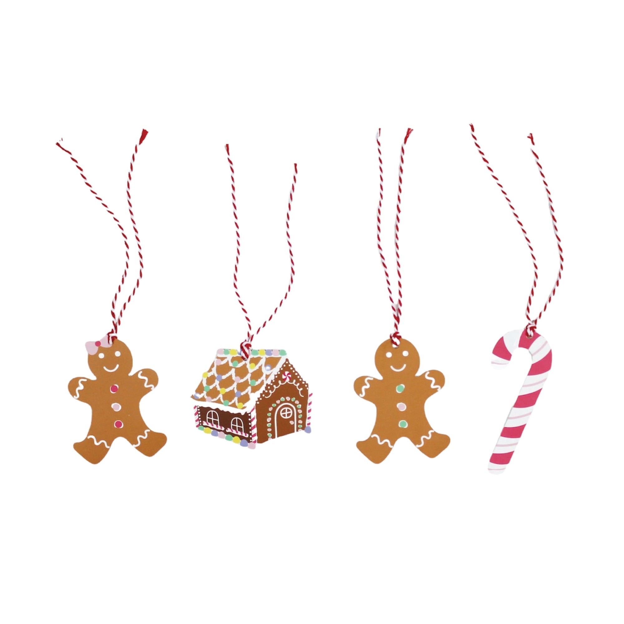 Pink Gingerbread House Gift Tags 12ct