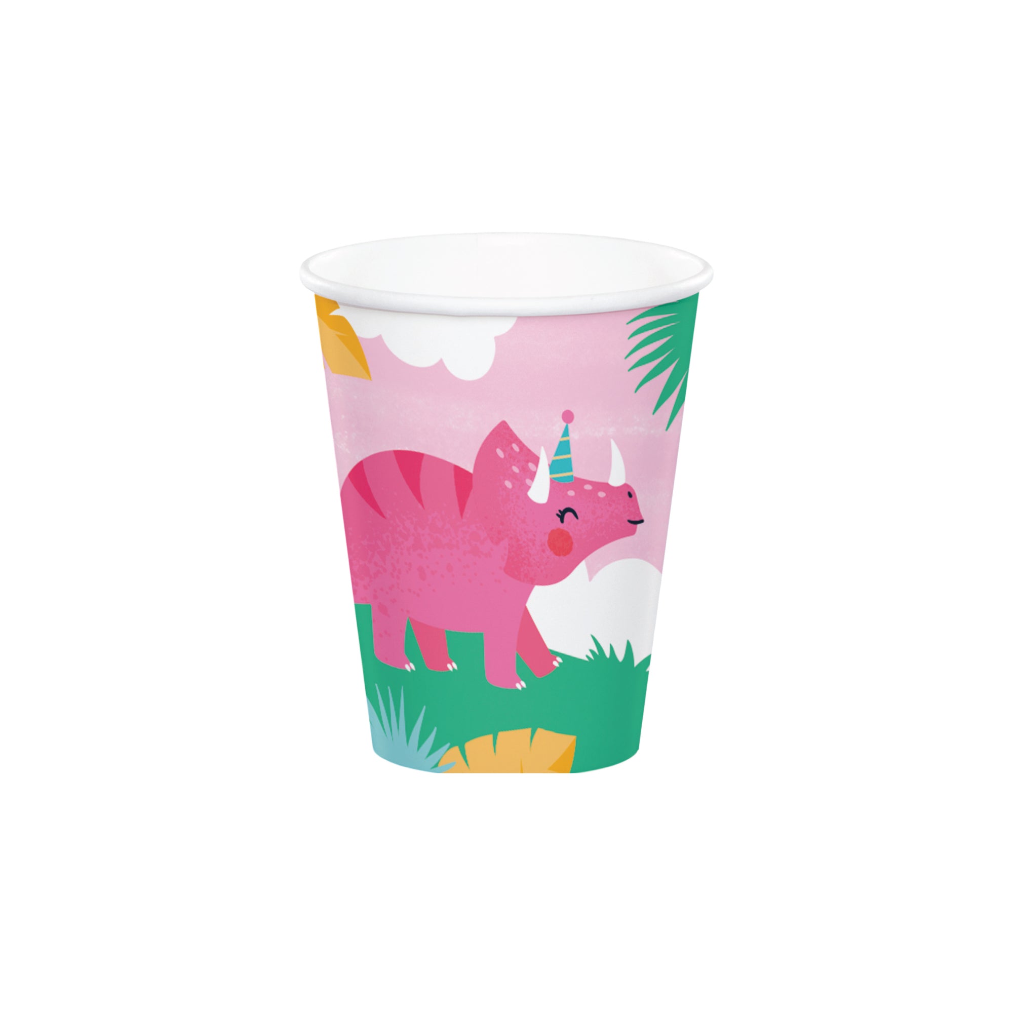 Girl Dinosaur Paper Cups 8ct