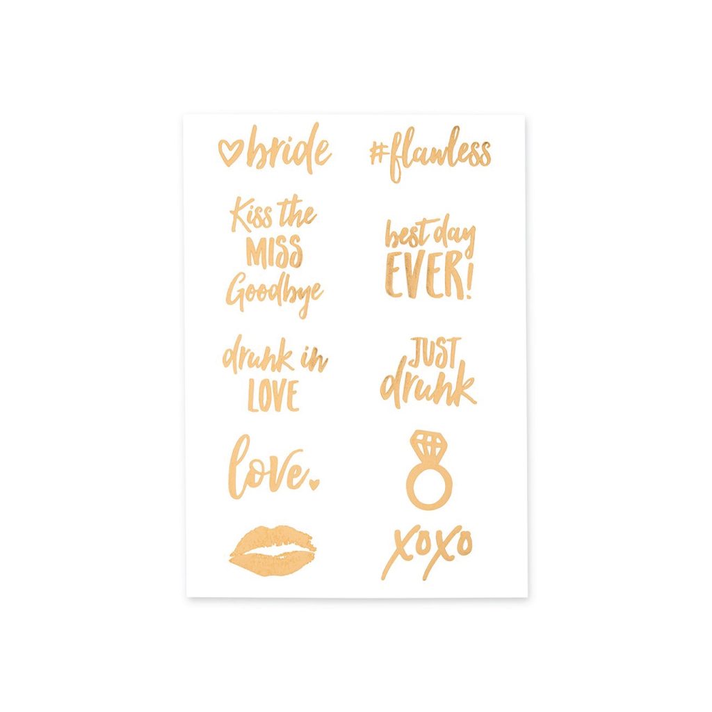 Kiss The Miss Goodbye Temporary Tattoos 10ct