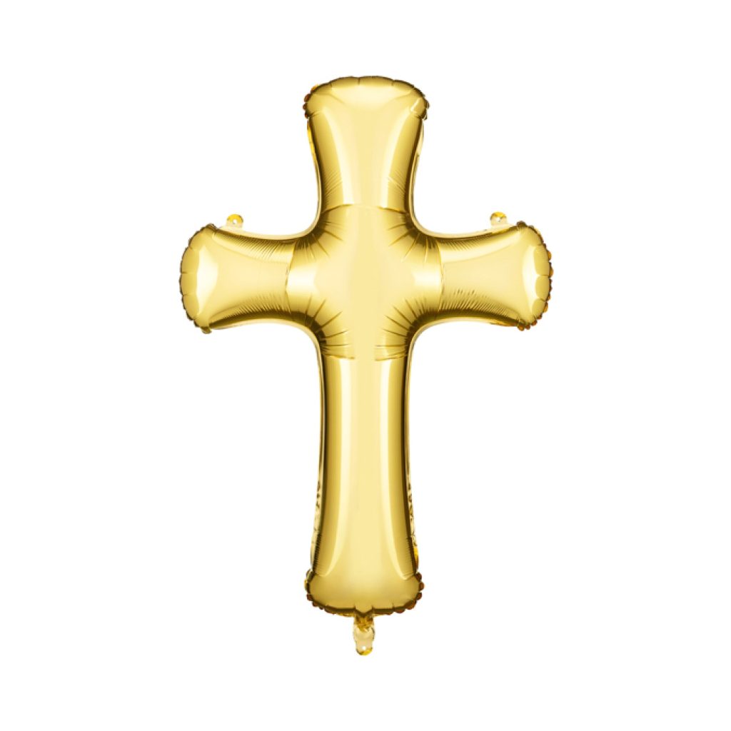 Gold Cross Foil Balloon 41in