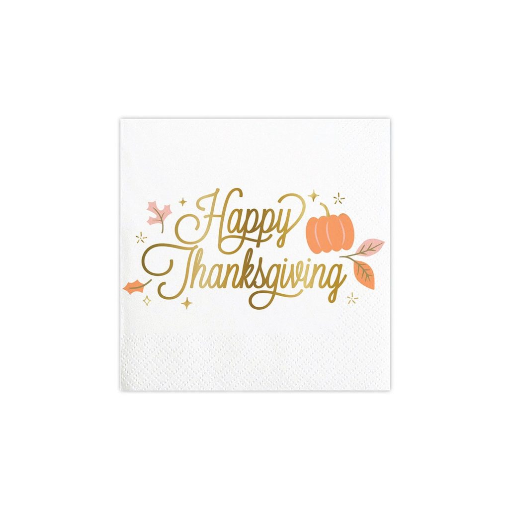 Happy Thanksgiving Dessert Napkins 18ct