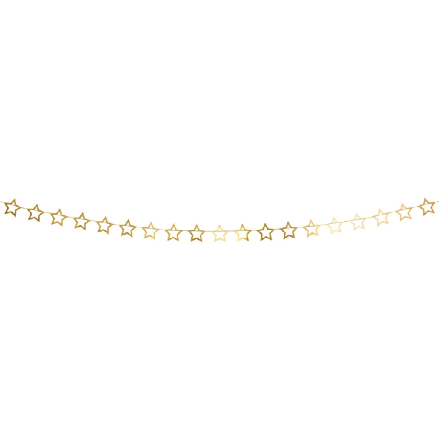 Gold Foil Stars Garland 10ft